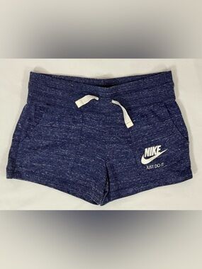 Nike Athletic Gym Shorts 728421 429 Blue Heather Girls Size Medium NEW